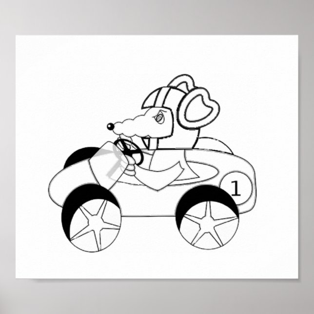 Färgning av sidkapplöpare råtta poster (Framsidan)