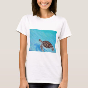 Färgning av simming Sea Turtle T Shirt