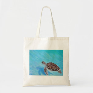 Färgning av simming Sea Turtle Tygkasse