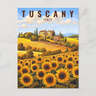 Färgning av solblommor från Toscana | Italien Trav Vykort