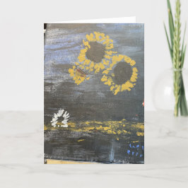 Färgning av solblommor tack kort