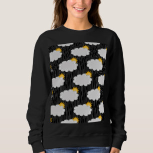 Färgning av solskensmoln Mönster Design Black T Shirt
