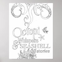 Färgning av stor Vuxen Sida Octopus Ocean Art