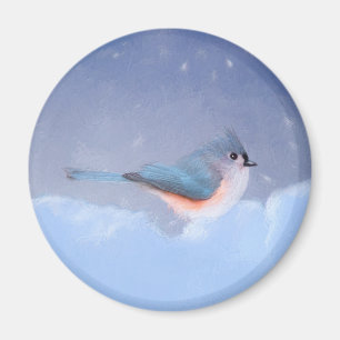 Färgning av tuftad timus - Cute Original Hund Art Magnet
