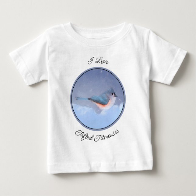 Färgning av tuftad timus - originalbild av fåglar t shirt (Framsida)
