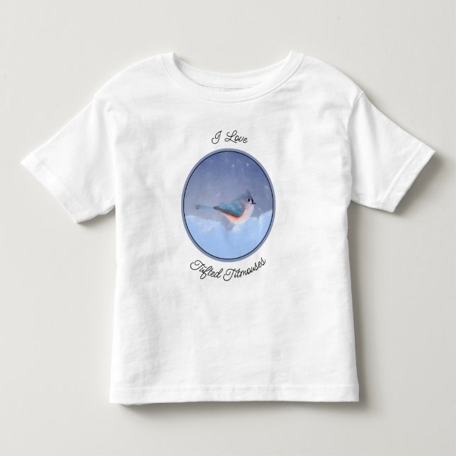 Färgning av tuftad timus - originalbild av fåglar t shirt (Framsida)