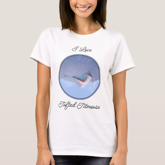 Färgning av tuftad timus - originalbild av fåglar t shirt (Framsida)