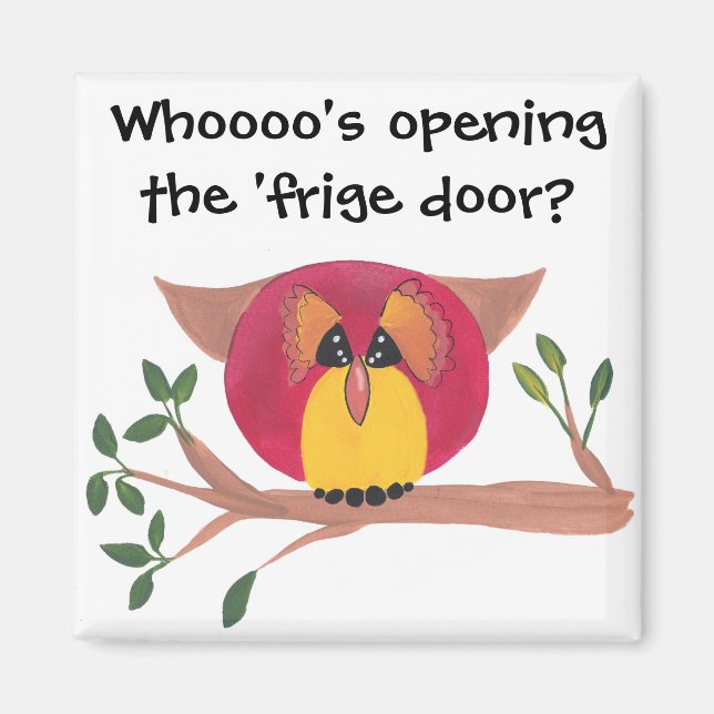 Färgning av Uggla i Cute Horned Magnet (Framsidan)