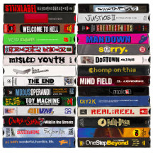 Färgning av VHS-band för klassisk skateboarding