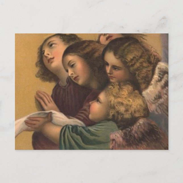 Färgning av vintage Änglar Vykort (Framsida)