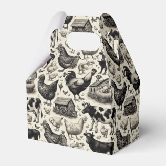 Färgning av vintage Boskap Presentaskar