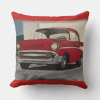 Färgning av Vintage Red Car i körbanor