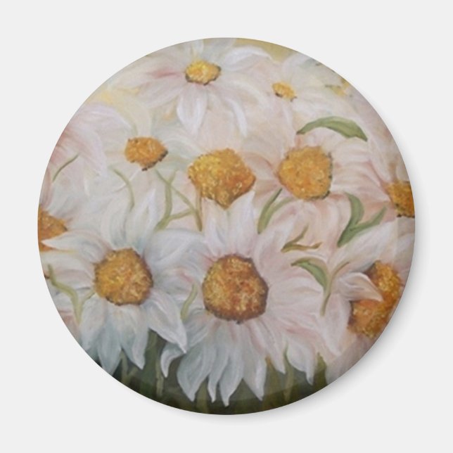 Färgning av vita daisy magnet (Framsidan)