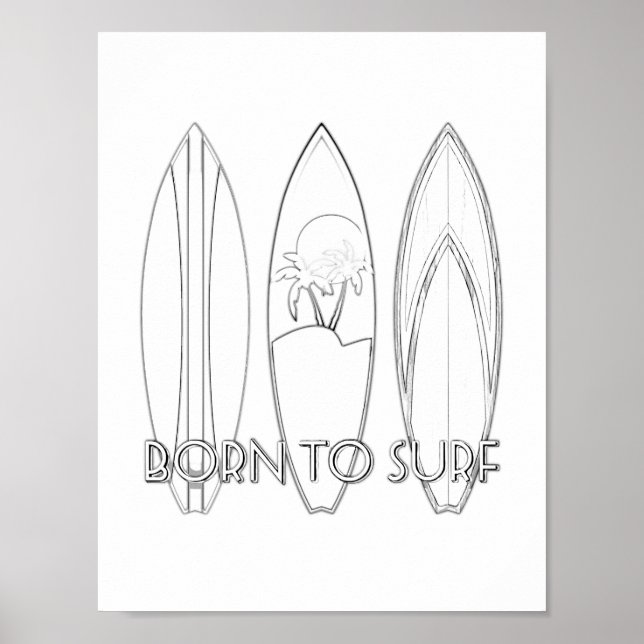 Färgning av Vuxen Born till Surfa Poster (Framsidan)