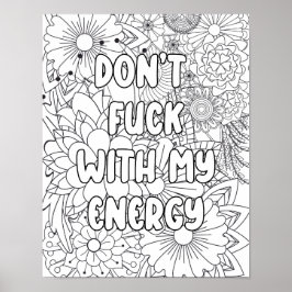 Färgning av vuxen-"F*&^ med..." upplysning Poster