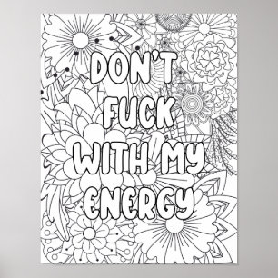 Färgning av vuxen-"F*&^ med..." upplysning Poster