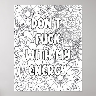 Färgning av vuxen-"F*&^ med..." upplysning Poster