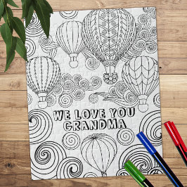 Färgning av Vuxen Zen Doodle Art Swirls Ballons Pussel