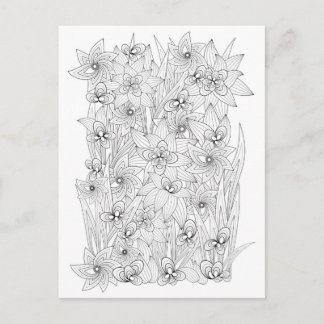 Färgning Bok Stil Vykort