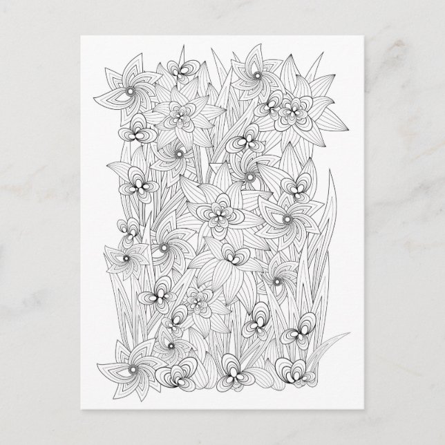 Färgning Bok Stil Vykort (Framsida)