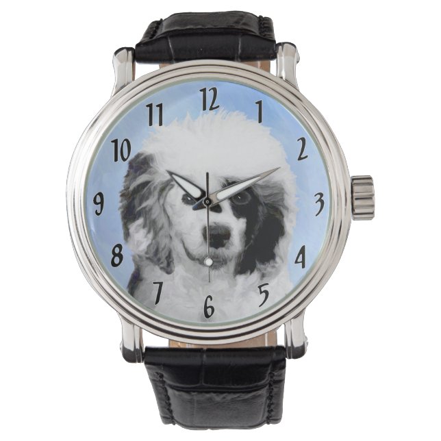 Färgning för portugisiska Vatten-Hund - Originalte Armbandsur (Framsida)