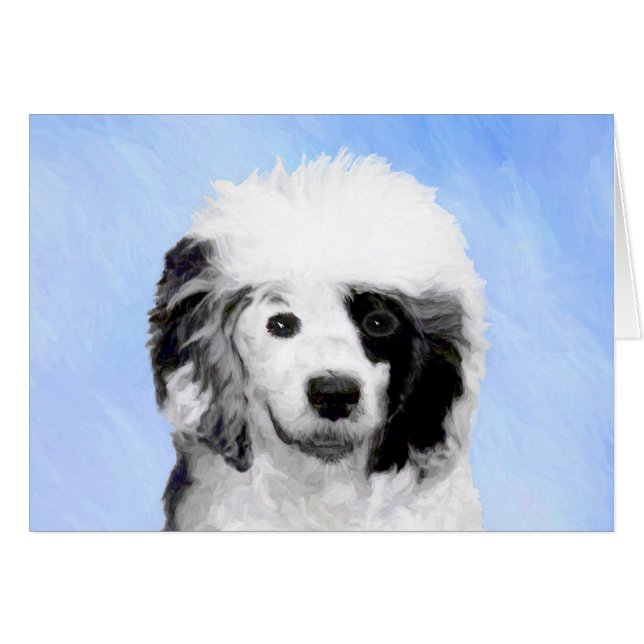 Färgning för portugisiska Vatten-Hund - Originalte Hälsningskort (Framsidan Horizontal)