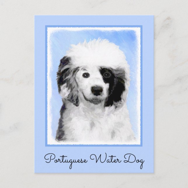 Färgning för portugisiska Vatten-Hund - Originalte Vykort (Framsida)