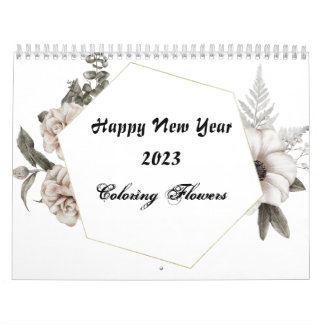 Färgning för Vuxen Flowers 2023, Färg eget Kalender