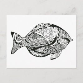 Färgning i fiskedagens design vykort