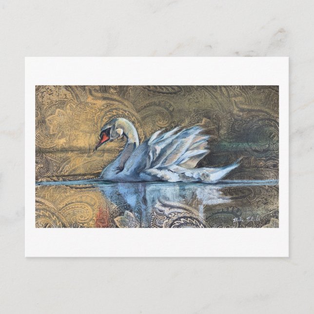 Färgning i Svan Vykort (Framsida)