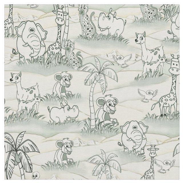 Färgning i teckning-upprepning av bild för Tapet Tyg (Närbild)