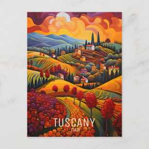 Färgning i Toscana under hösten Italien Resor Vykort
