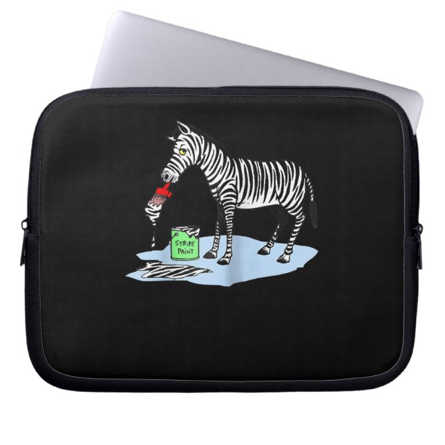 Färgning | Lönsam Tecknad Zebra-målning Laptop Fodral (Framsidan)