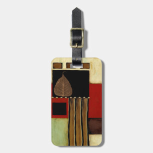 Färgning med flera färgade paneler med brunt Löv Bagagebricka