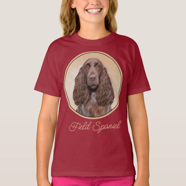 Färgning på fält - Cute Original Hund Art T-S T Shirt (Framsida)