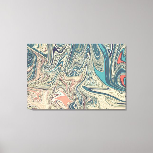 Färgning på land och floder | Bästa färgade abstra Canvastryck (Framsida)