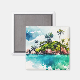 Färgning på Tropiska Seychellerna Magnet