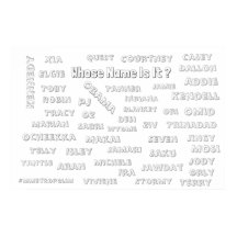 Färgning Poster 36 x 24 med Unisex Namn