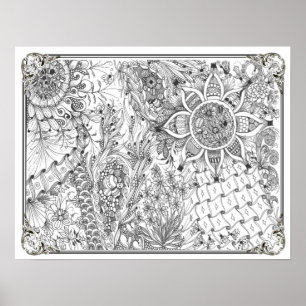 Färgning Poster "Ladybug, Ladybug"