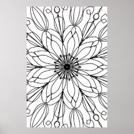 Färgning Poster, Mandala Poster