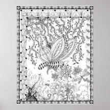 Färgning Poster "Mrs Dees Butterfly Kisses"