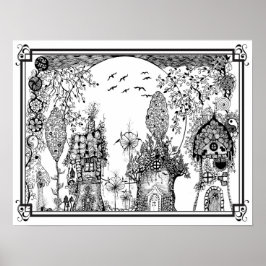 Färgning Poster "Mrs Dees Gnome Tiny Homes"