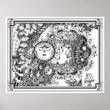 Färgning Poster "Mrs. Dees måndans"