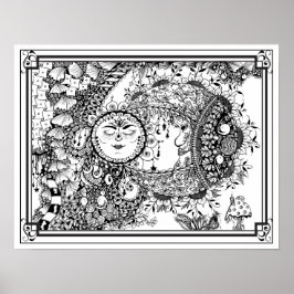 Färgning Poster "Mrs. Dees måndans"