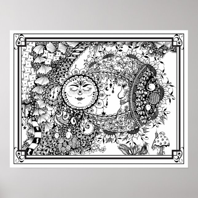 Färgning Poster "Mrs. Dees måndans" (Framsidan)