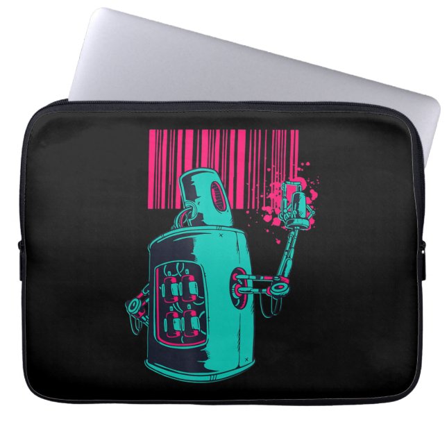 Färgning | Robot Spray Painting Grafi Pub Code Laptop Fodral (Framsidan)