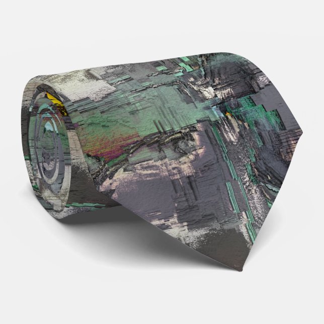 Färgning sten, mynta grönt till grått dominerar slips (Rullad)