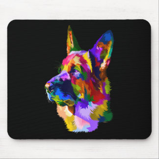 Färgning |Tysk Shepherd Painting Art Pet Hund Mamm Musmatta