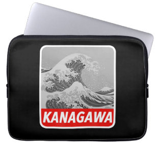Färgning Underbar vågmålning japansk tatuering Laptop Fodral