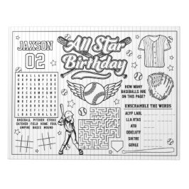 Färgningsaktivitet för hela stjärnans baskiska föd anteckningsblock